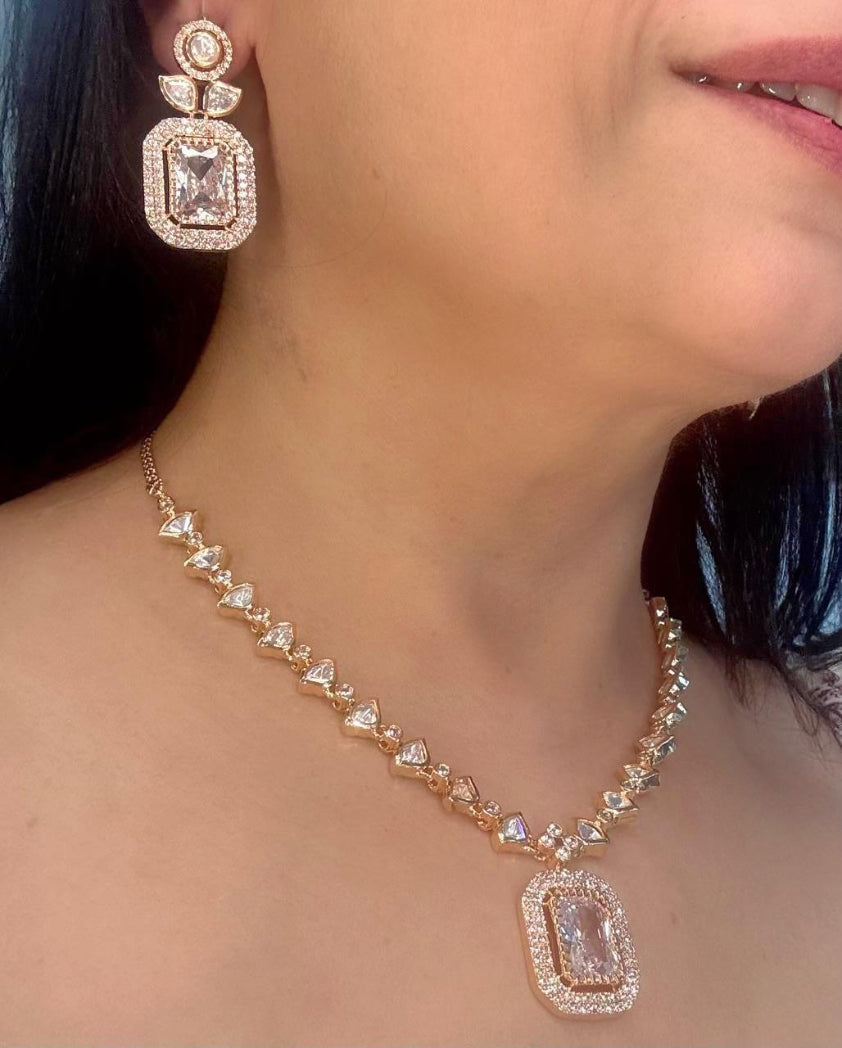 polki diamond luxurios necklace set