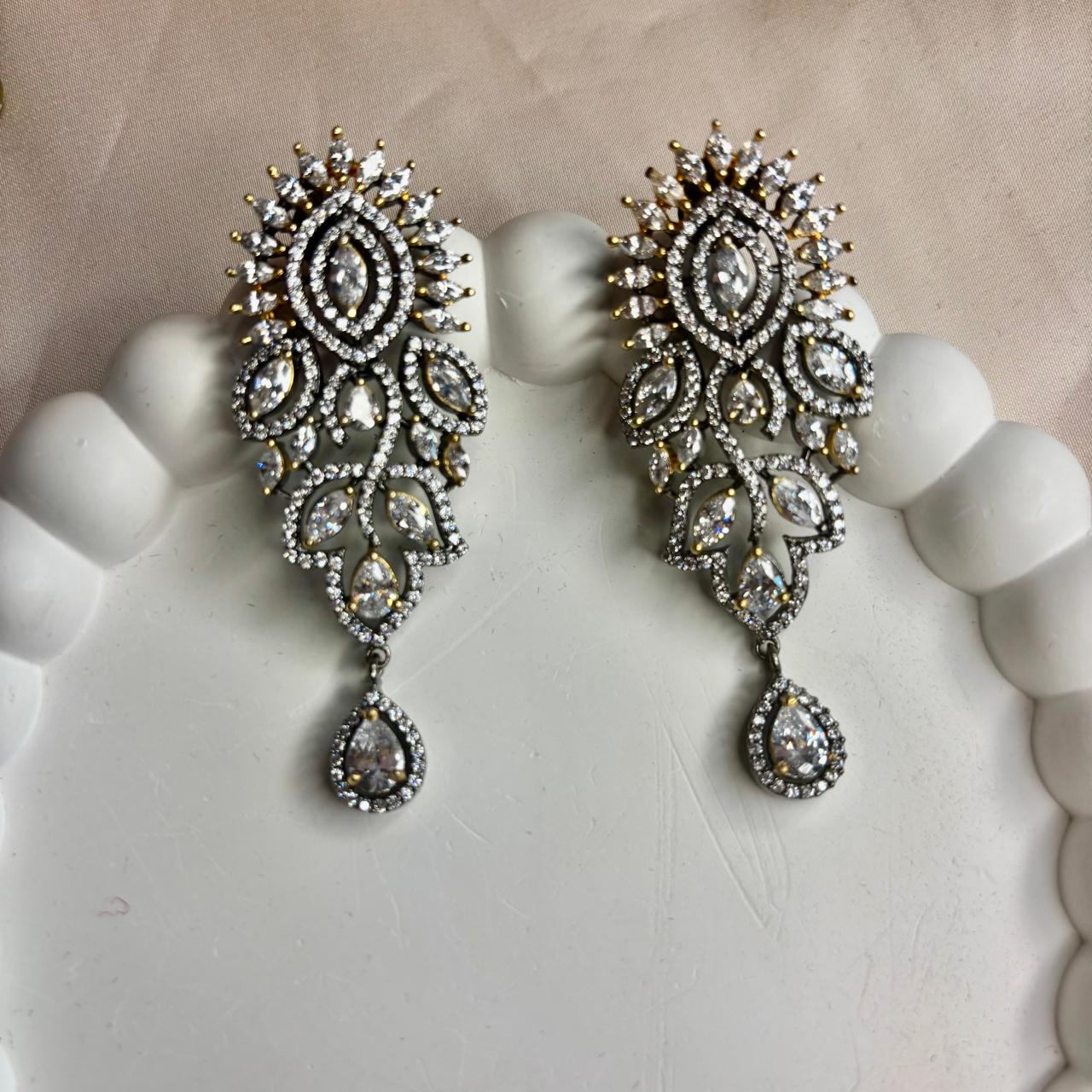 Cocktail Marquise American Diamonds Dangler Earrings