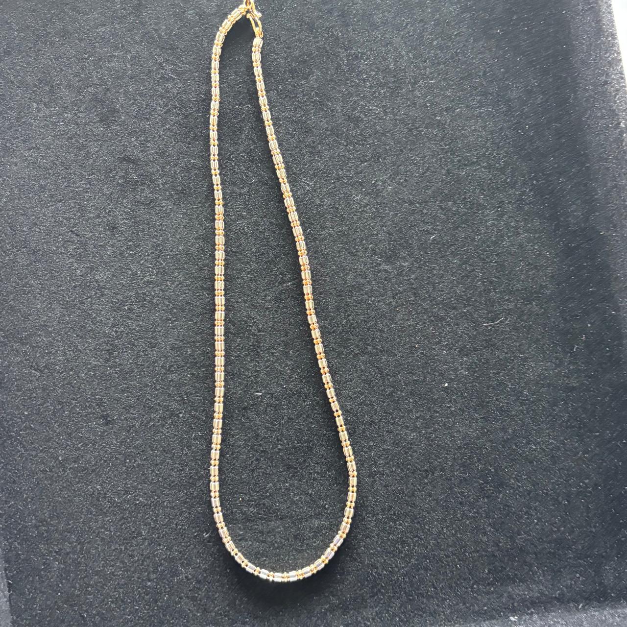 matar maala chain in gold silver bubbles