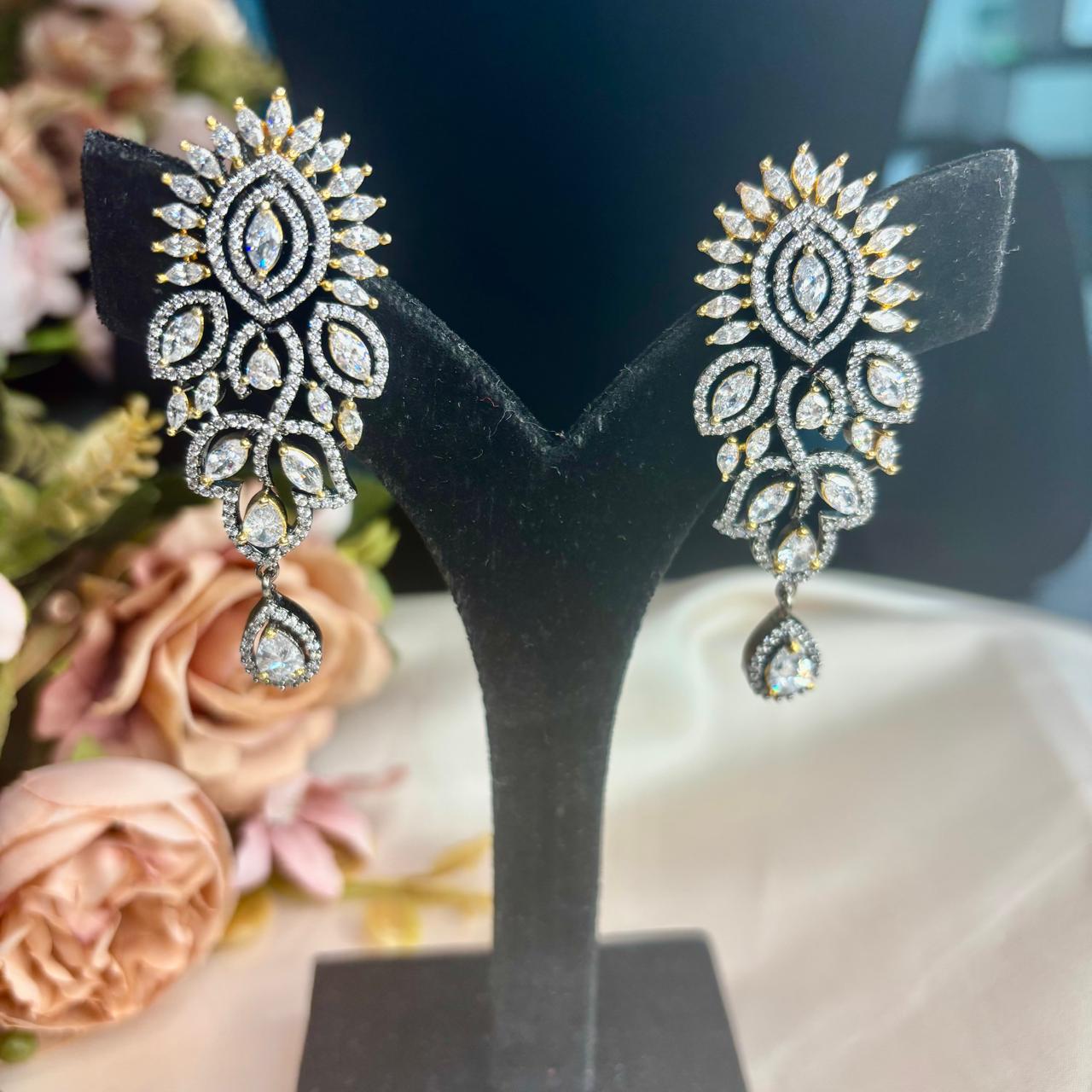Cocktail Marquise American Diamonds Dangler Earrings
