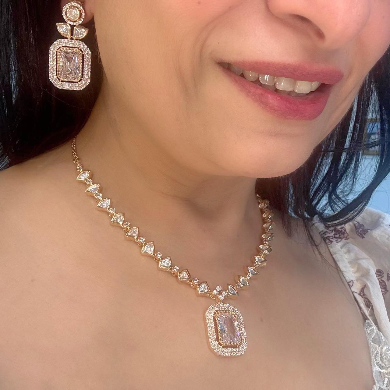 polki  diamond  luxurios  necklace set