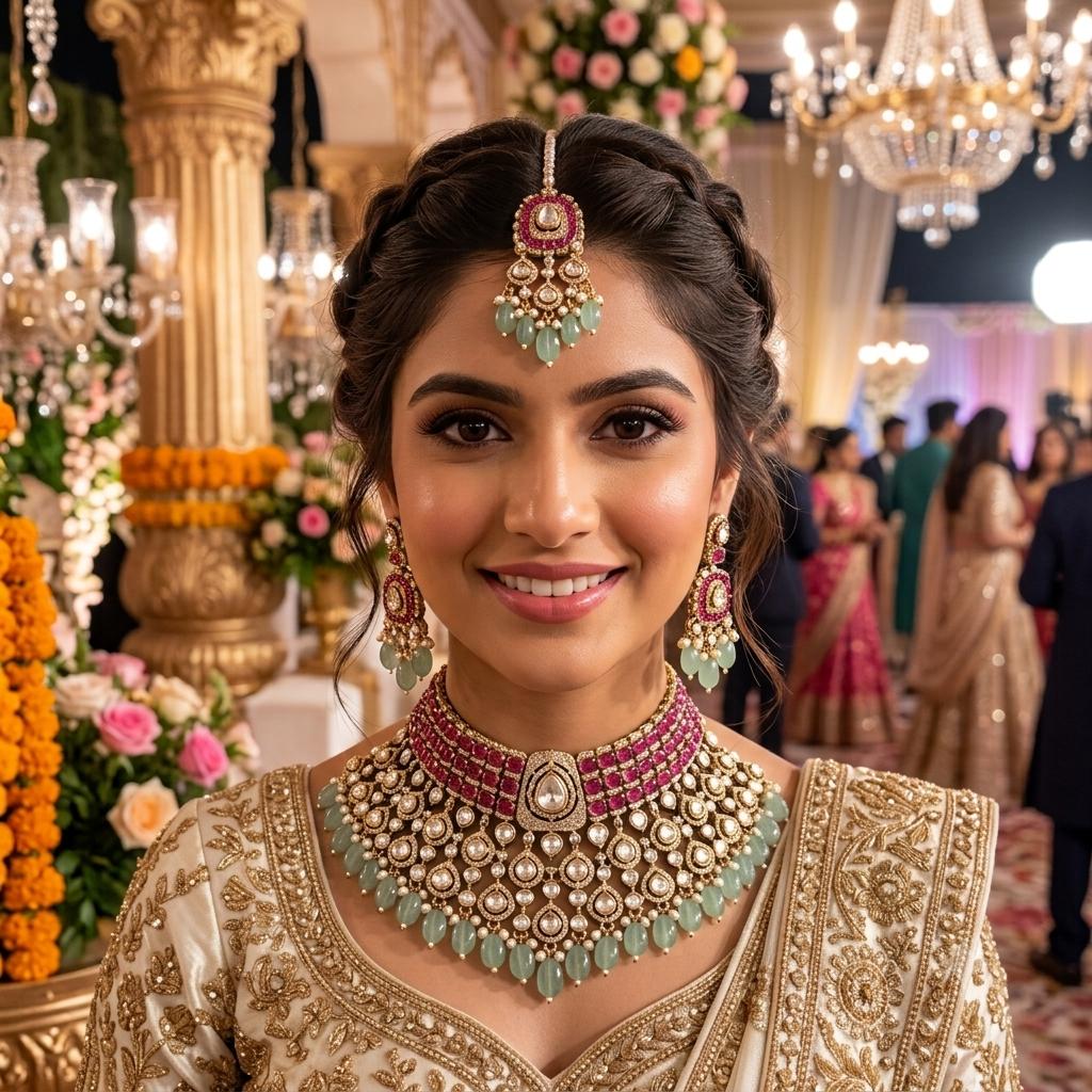Multicolor Victorian Bridal Necklace Set