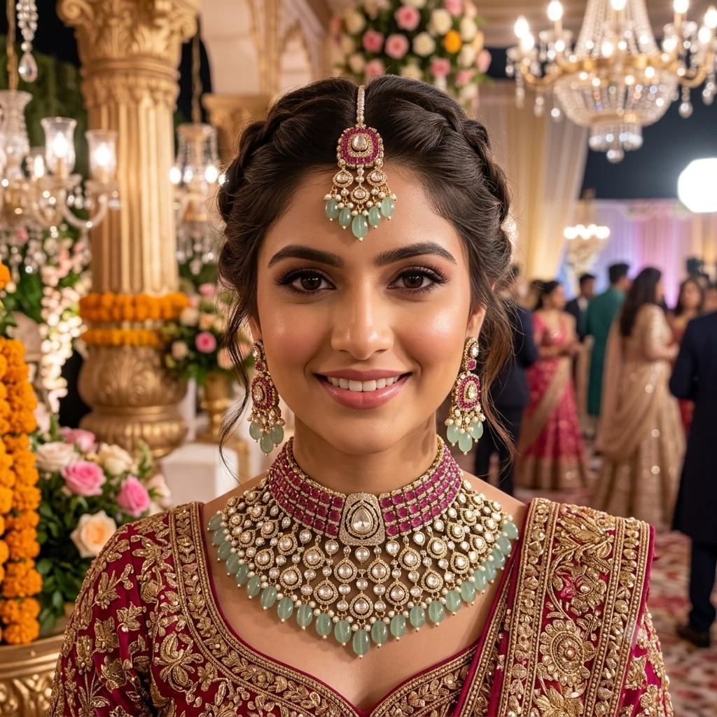 Multicolor Victorian Bridal Necklace Set