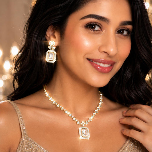 polki  diamond  luxurios  necklace set