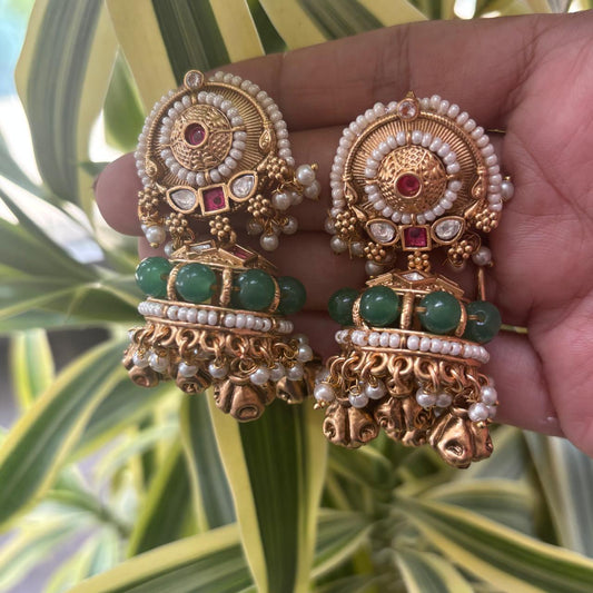 rajwada royal  heritage jhumka earrings 